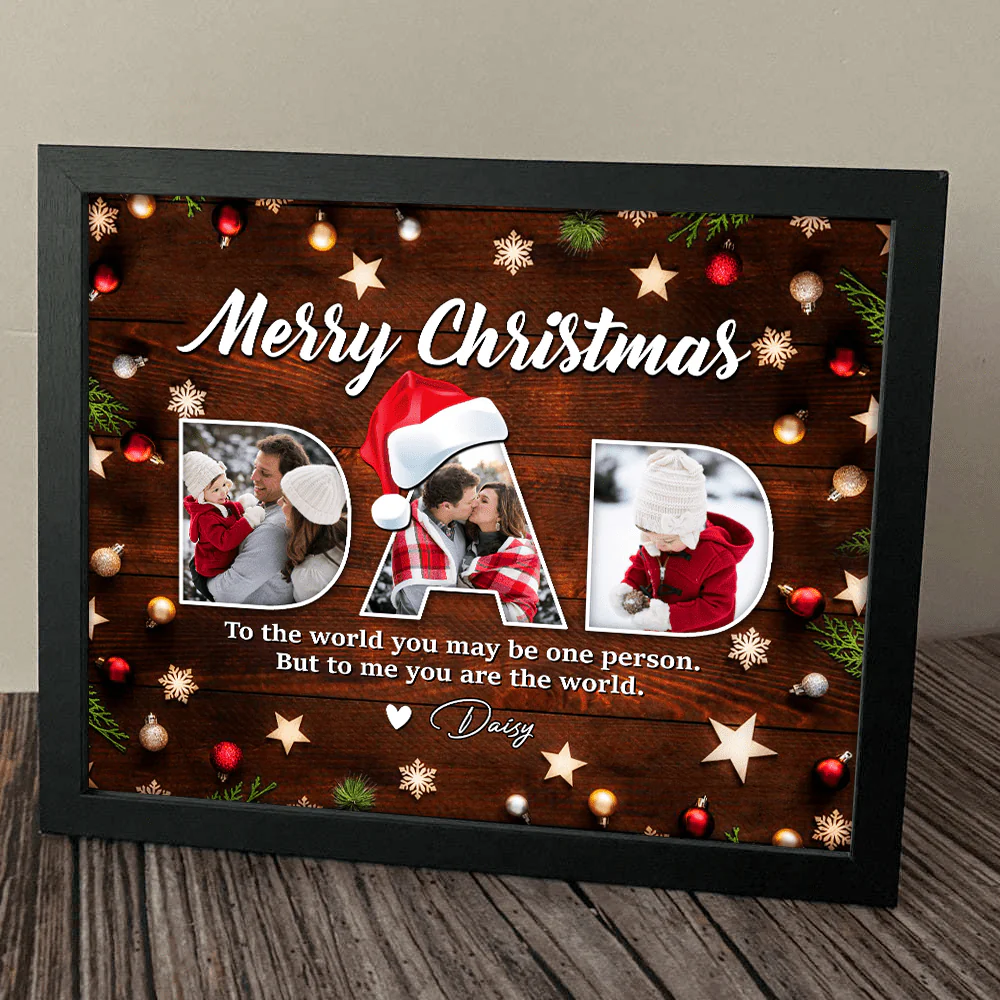 Custom Photo Merry Christmas For Dad Family Picture Frame TA29 HO82 889898 - Image 9