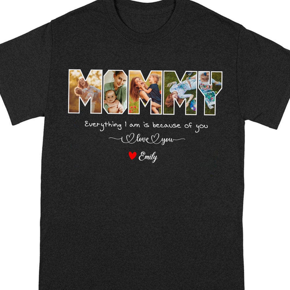 Custom Photo Mother And Daughters Dark Shirt NHS87 889094 - Image 3