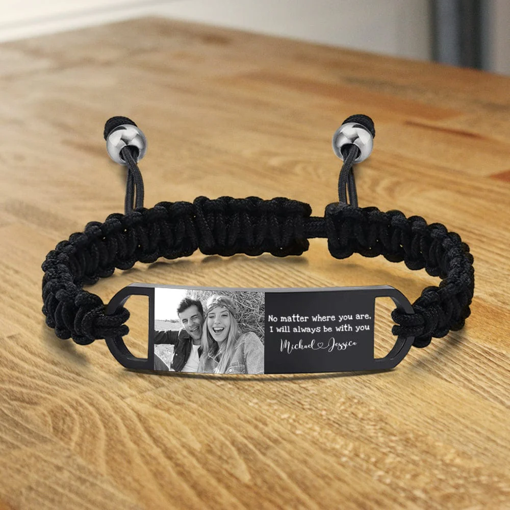 Custom Photo No Matter Where You Are I Will Always With You Couple Bracelet For Men T368 890380