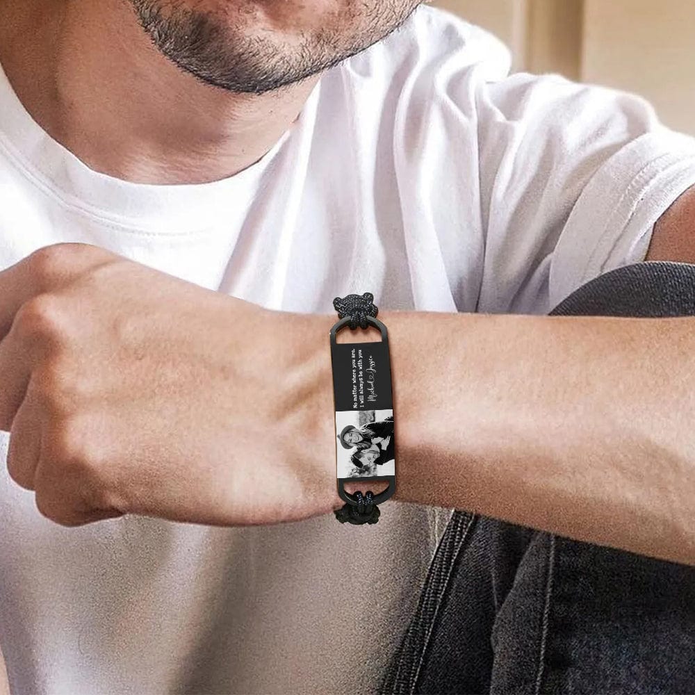 Custom Photo No Matter Where You Are I Will Always With You Couple Bracelet For Men T368 890380 - Image 3