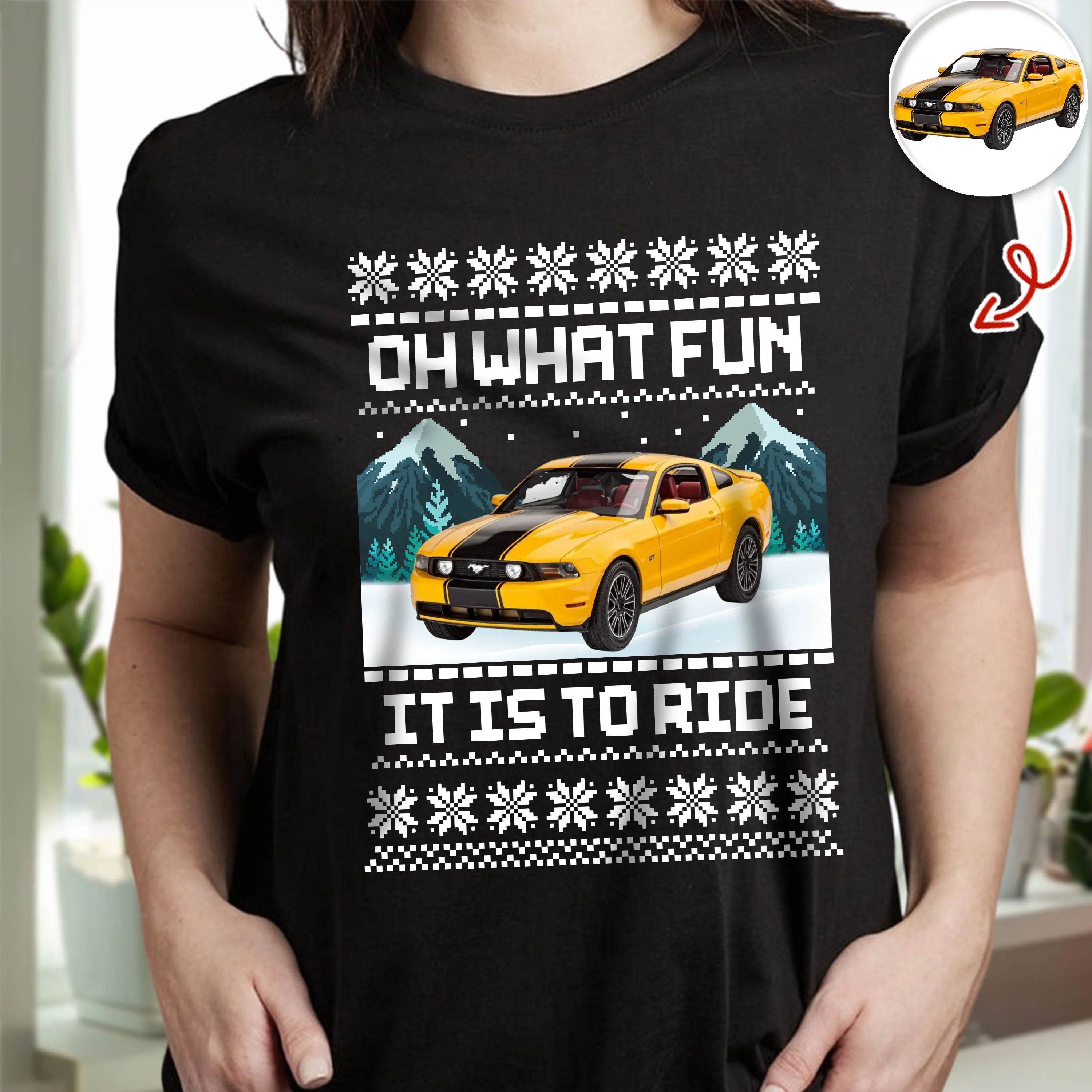 Custom Photo Oh What's Fun It Is To Ride Dark Shirt HO82 900642 - Image 3