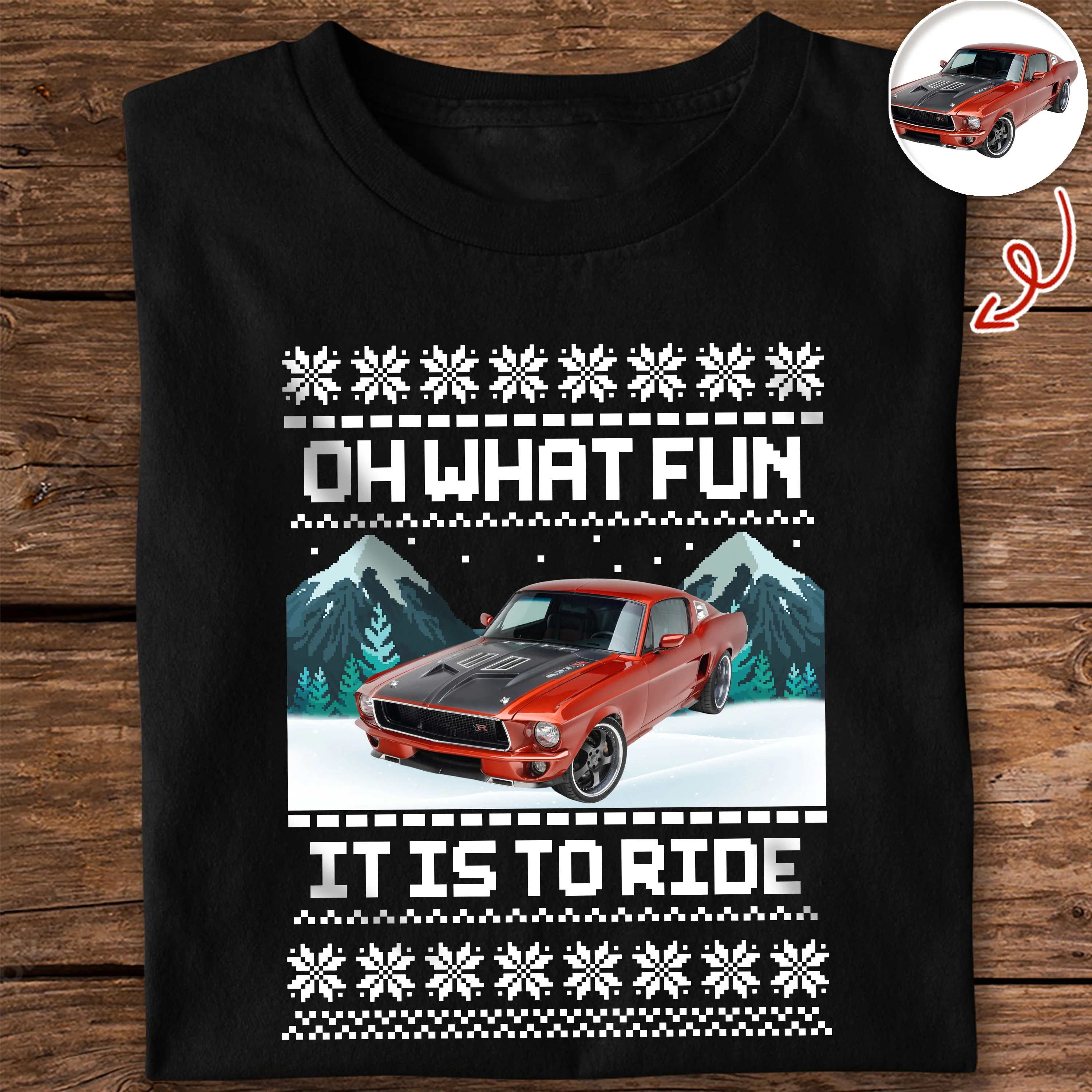 Custom Photo Oh What's Fun It Is To Ride Dark Shirt HO82 900642 - Image 7