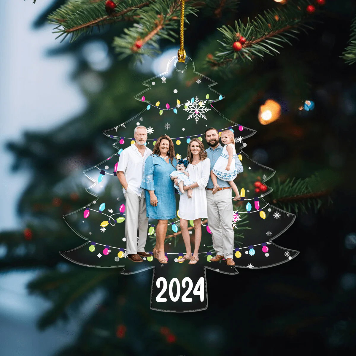 Custom Photo On Christmas Tree Acrylic Ornament HO82 893114 - Image 6