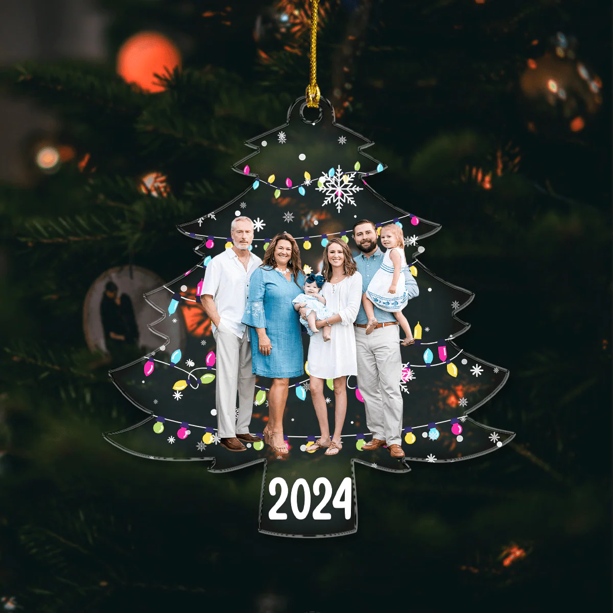Custom Photo On Christmas Tree Acrylic Ornament HO82 893114 - Image 8
