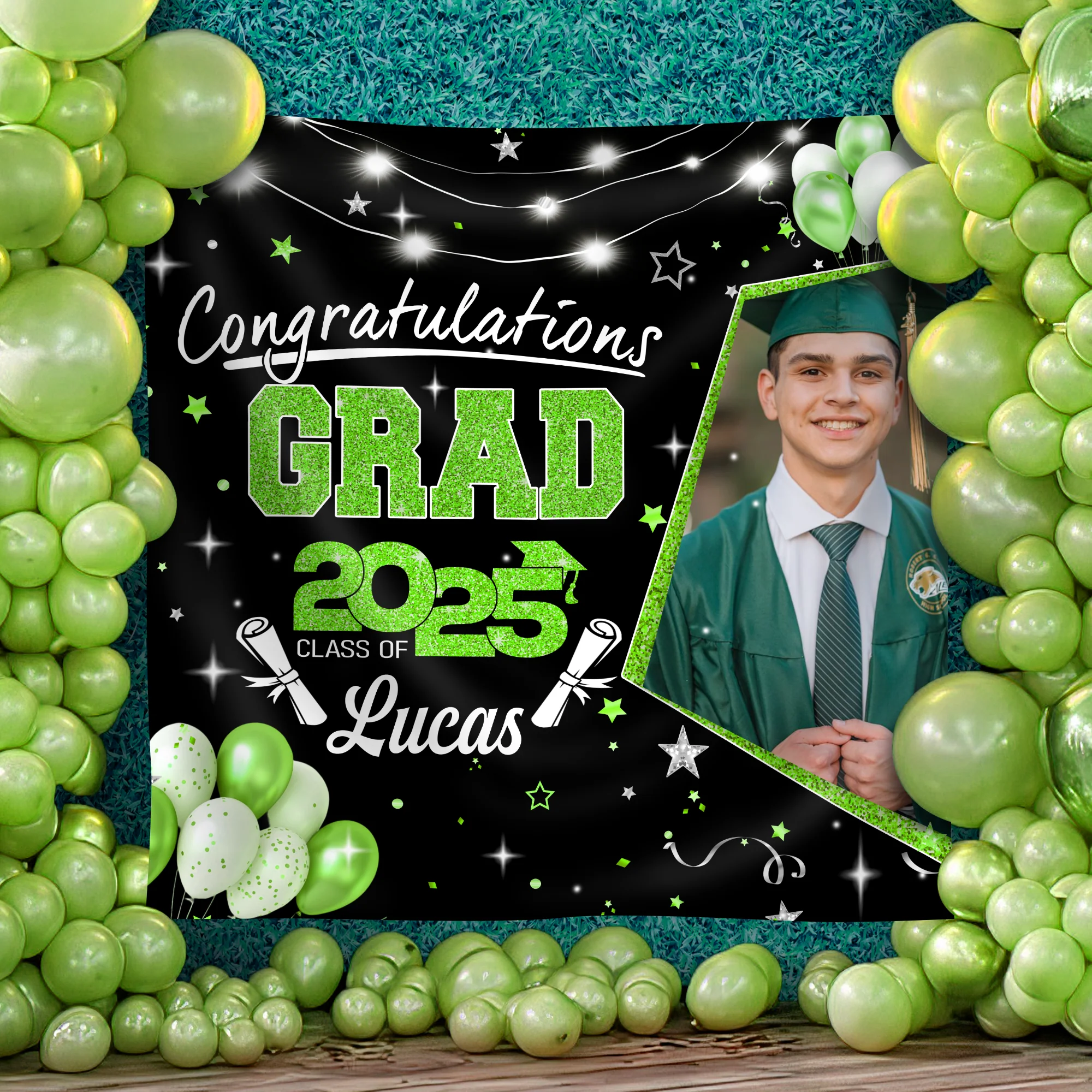 Custom Photo Party Decorations 2025 Congratulations Grad Backdrop HO82 893622 - Image 7