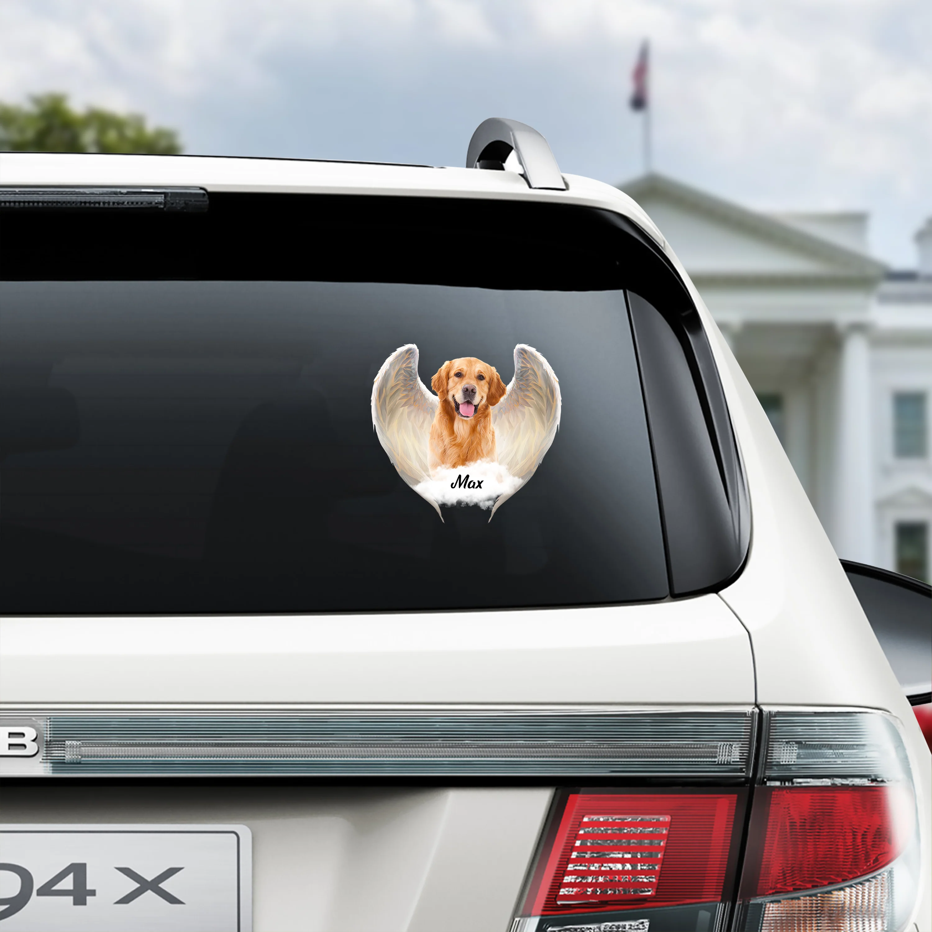 Custom Photo Pet Within Angel Wings Memorial Car Sticker HO82 900984 - Image 5