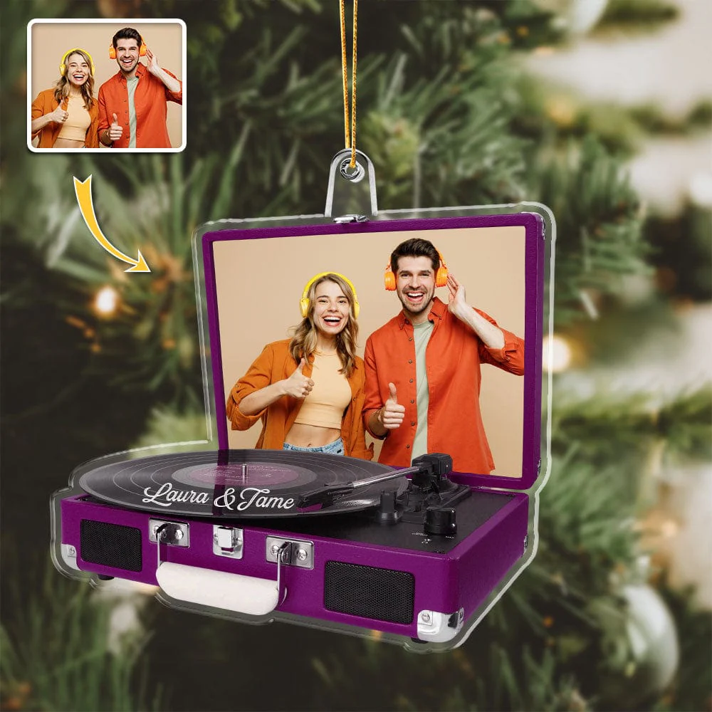 Custom Photo Record Machine Flat Acrylic Ornament HO82 891252