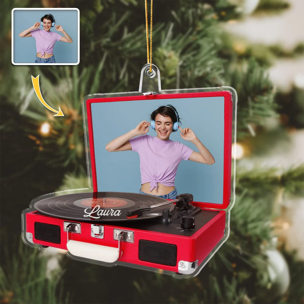 Custom Photo Record Machine Flat Acrylic Ornament HO82 891252 - Image 2