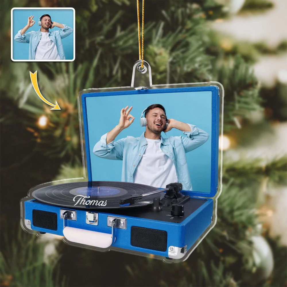 Custom Photo Record Machine Flat Acrylic Ornament HO82 891252 - Image 3