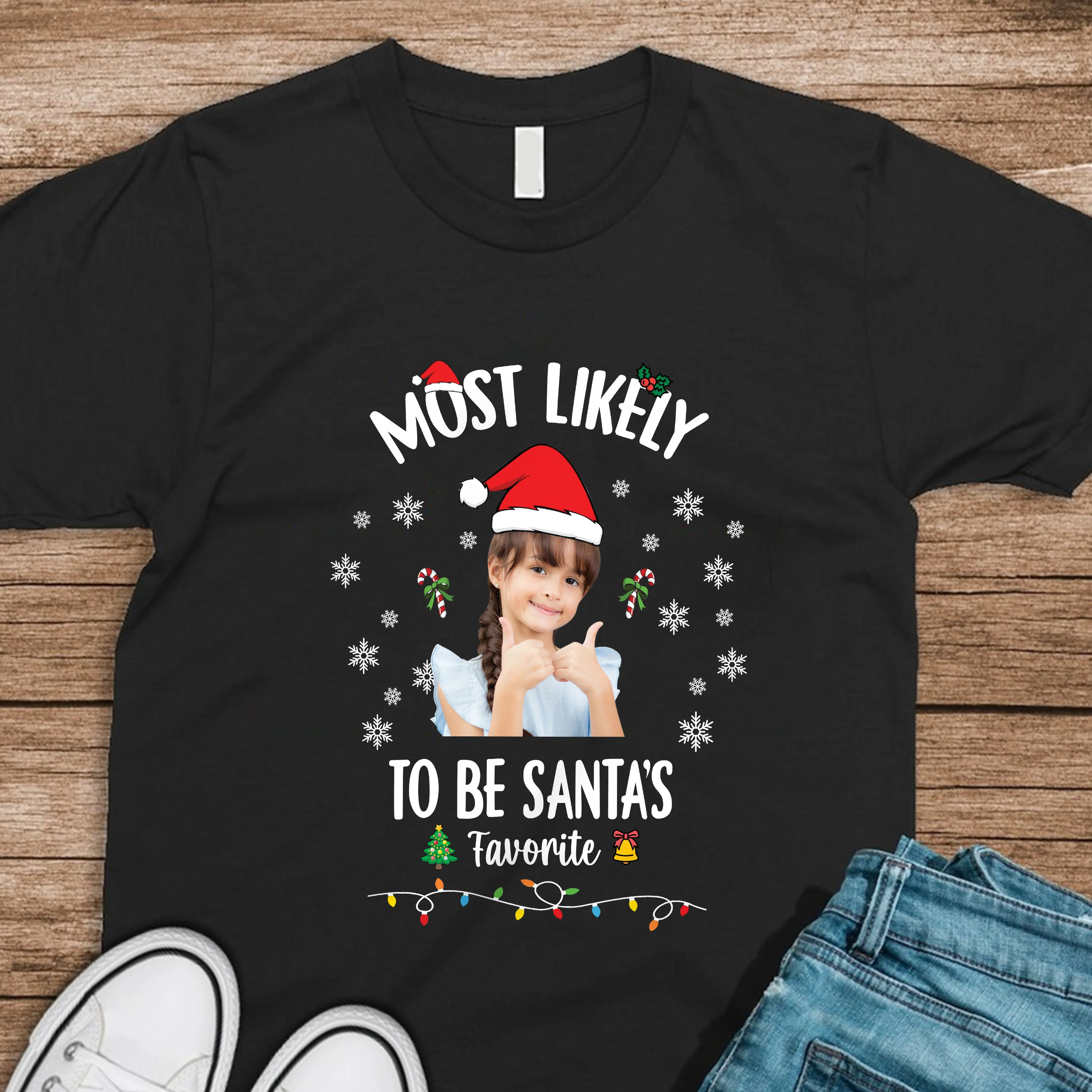 Custom Photo Santa Christmas Matching Family Shirt HO82 900410 - Image 3