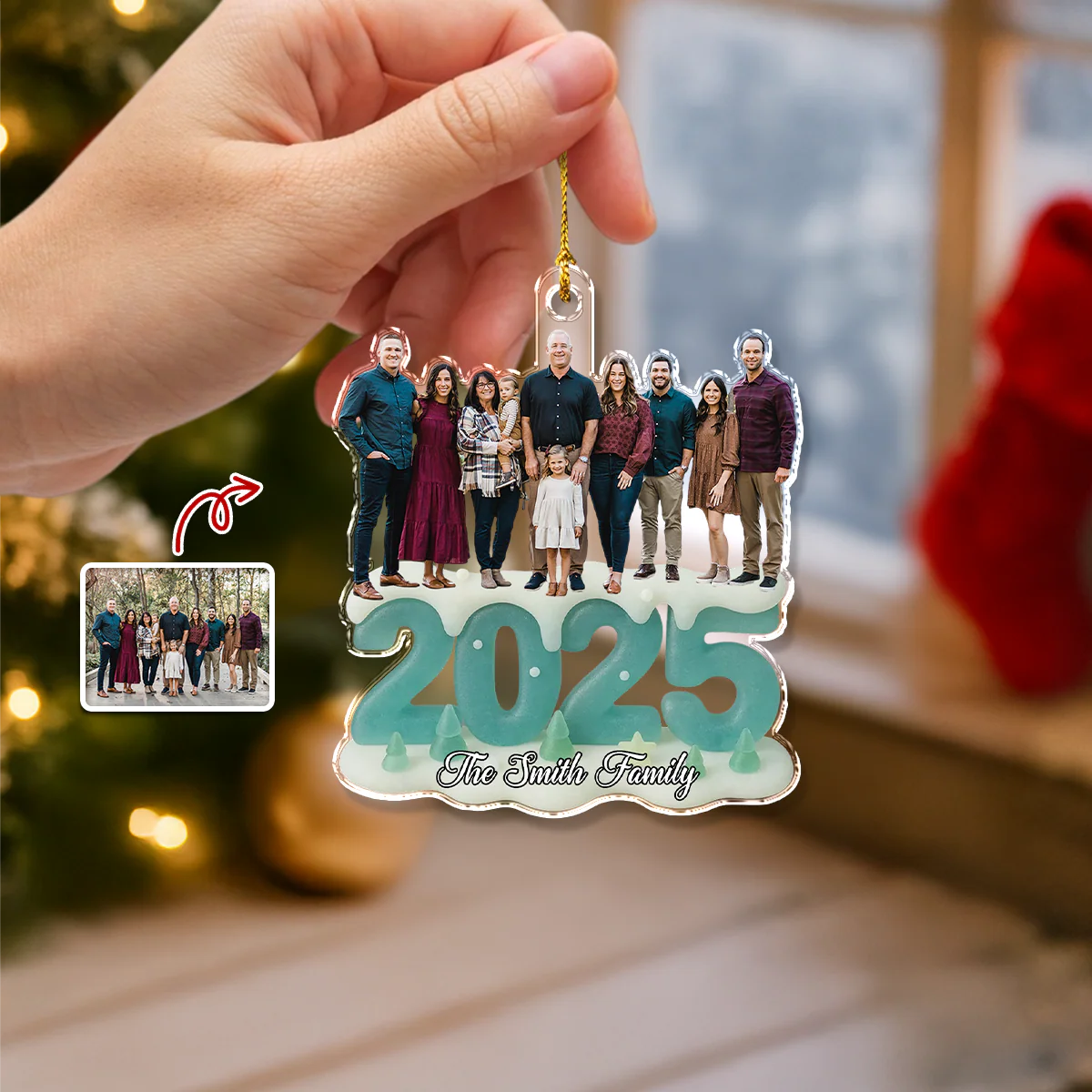 Custom Photo See Through You Family Acrylic Ornament Gift For Mom, Dad, Brother, Sister, Kids HO82 900208 - Image 5