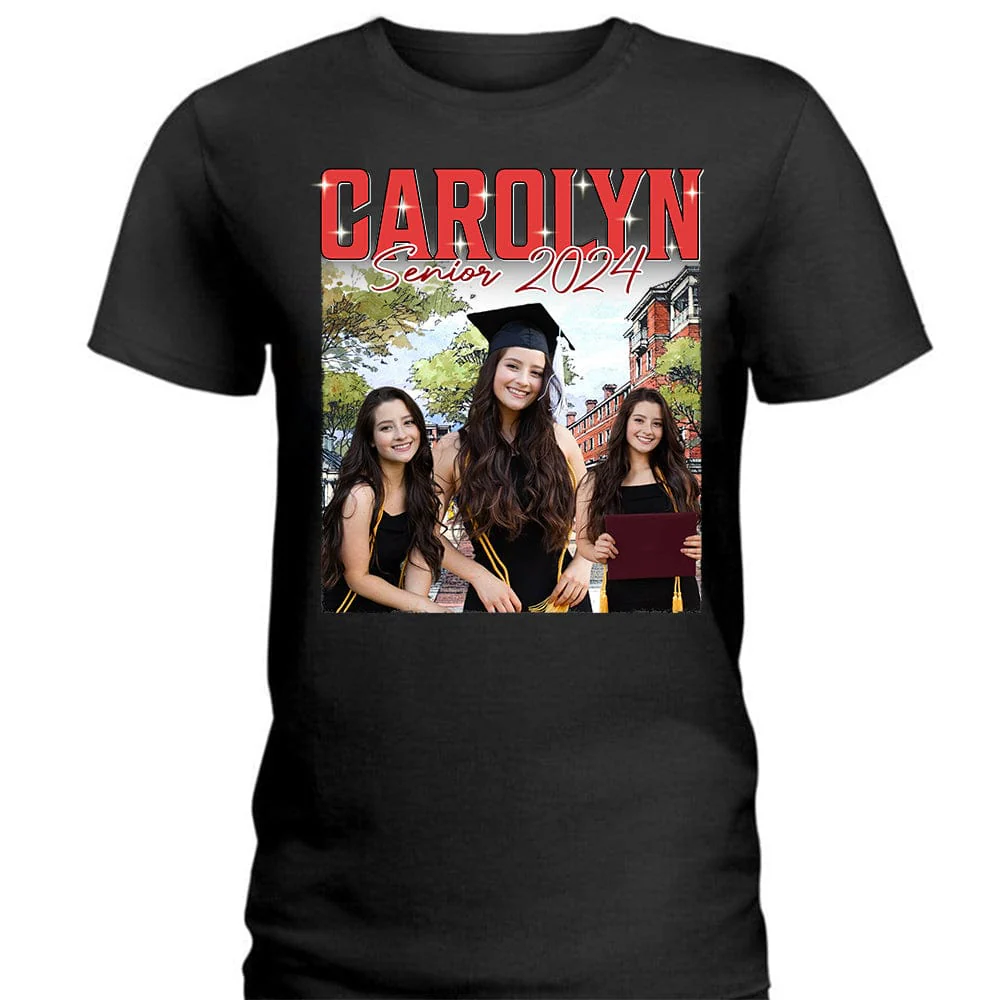 Custom Photo Senior Portrait Retro Style Shirt N304 889534 - Image 3