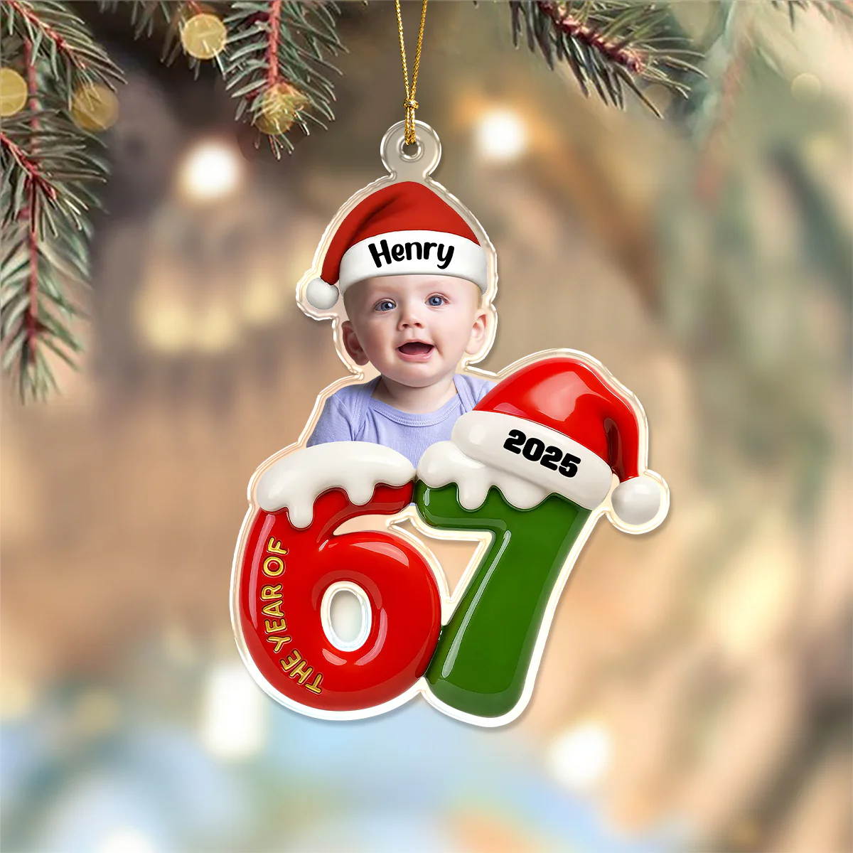 Custom Photo Six Seven Gen Alpha Humor Acrylic Ornament HO82 900704 - Image 7