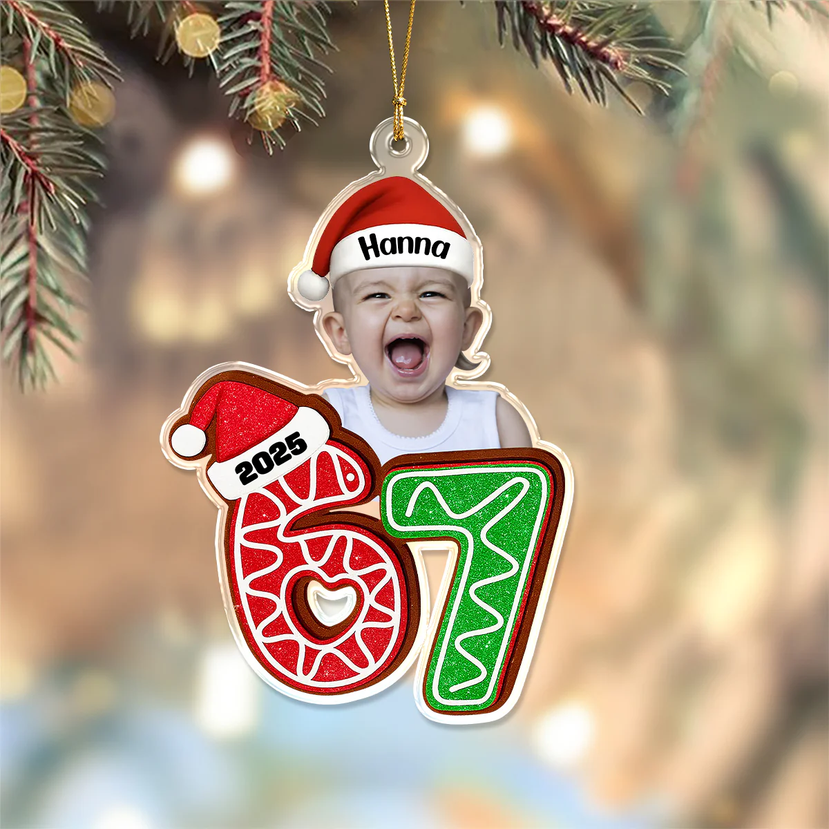Custom Photo Six Seven Gen Alpha Humor Acrylic Ornament HO82 900704 - Image 8