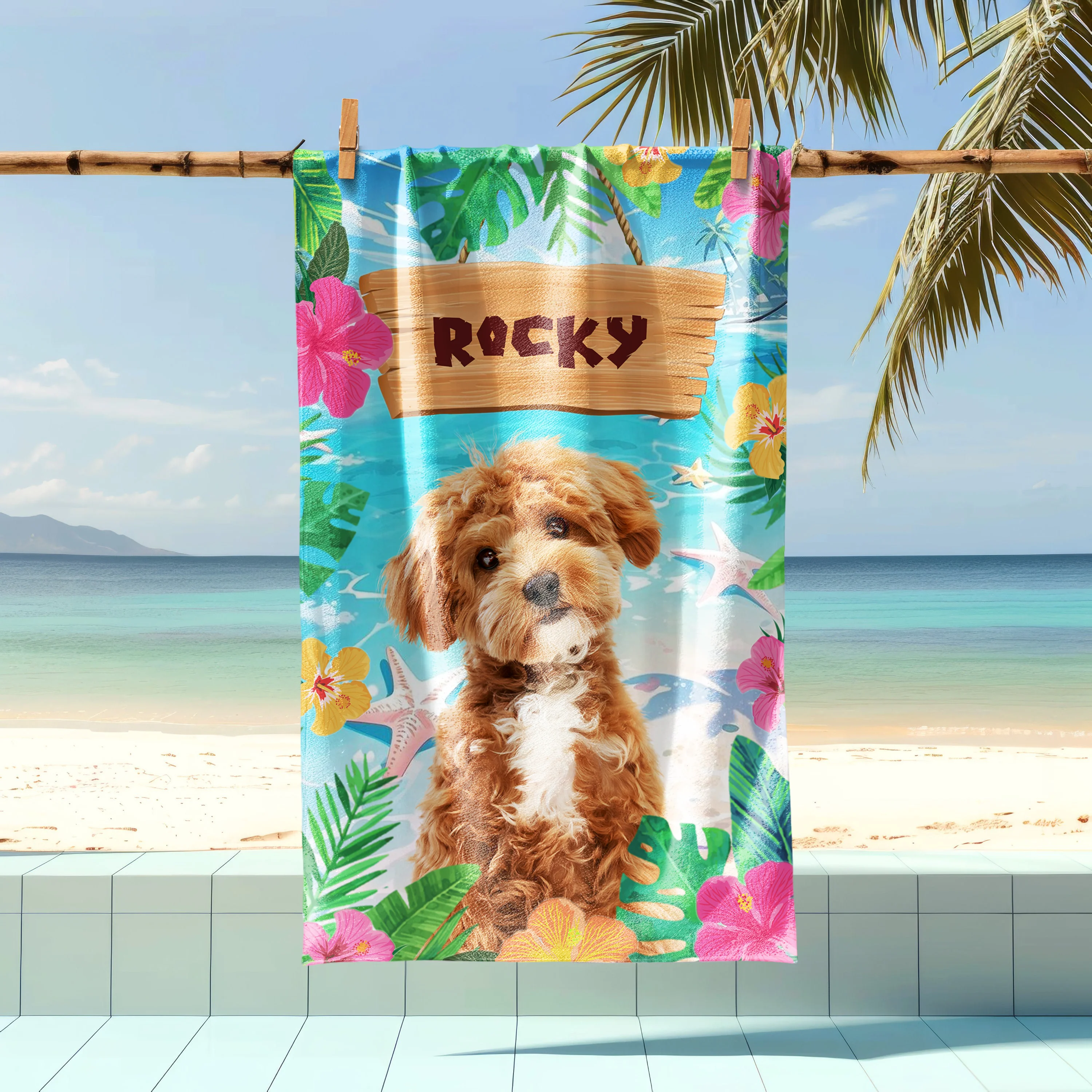 Custom Photo Summertime Bliss With Vibrant Dog Cat Beach Towels Summer Gift For Dog Cat Lovers HO82 893948 - Image 5
