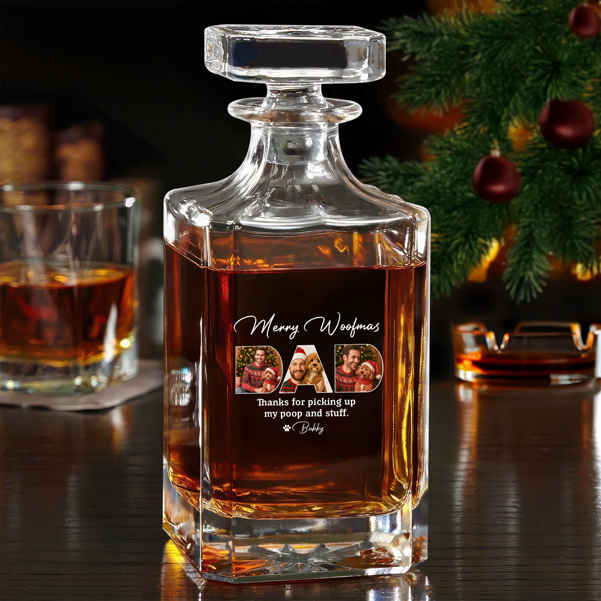 Custom Photo Thanks For Picking Up My Poop And Stuff Decanter Gift For Dog Lovers HO82 894500