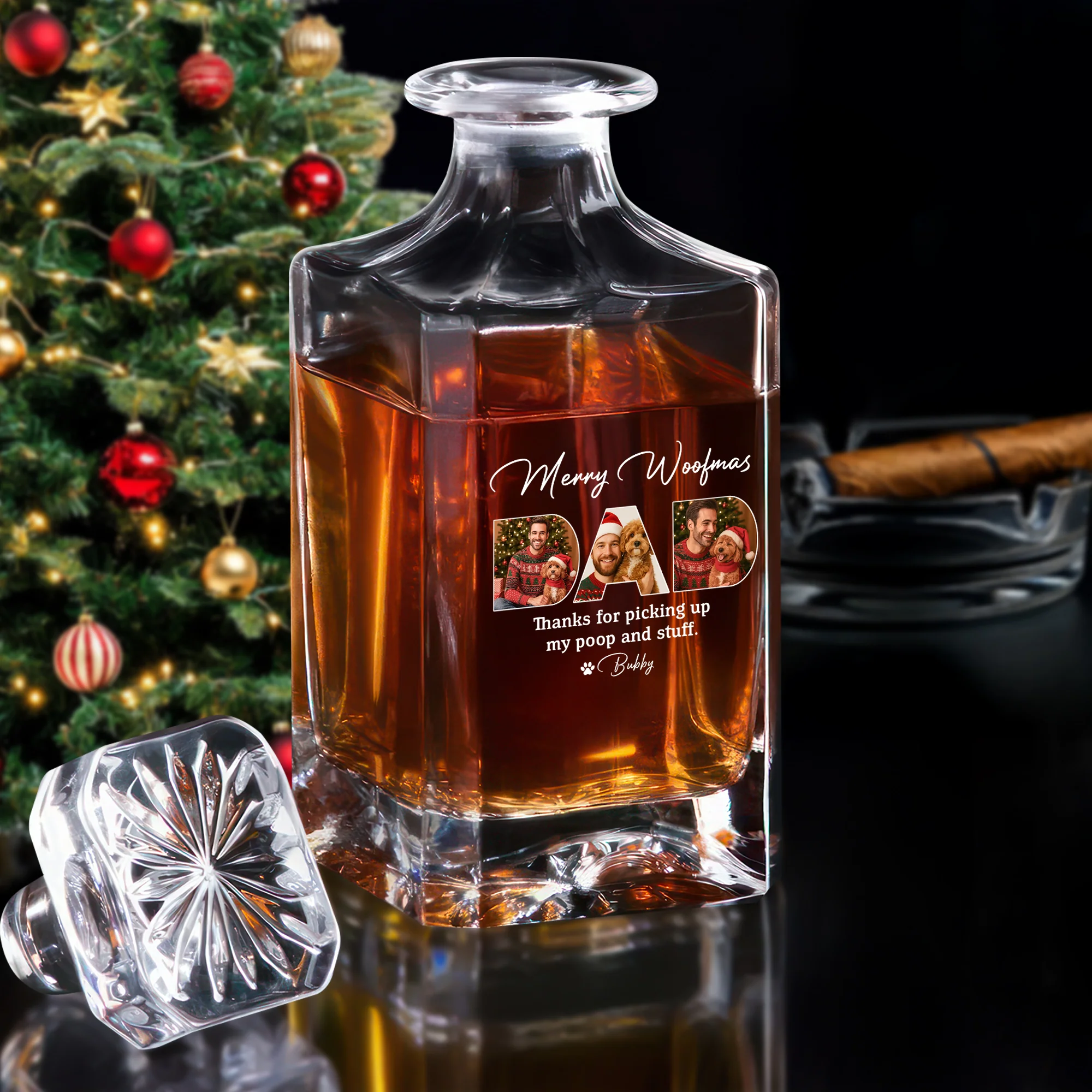 Custom Photo Thanks For Picking Up My Poop And Stuff Decanter Gift For Dog Lovers HO82 894500 - Image 2