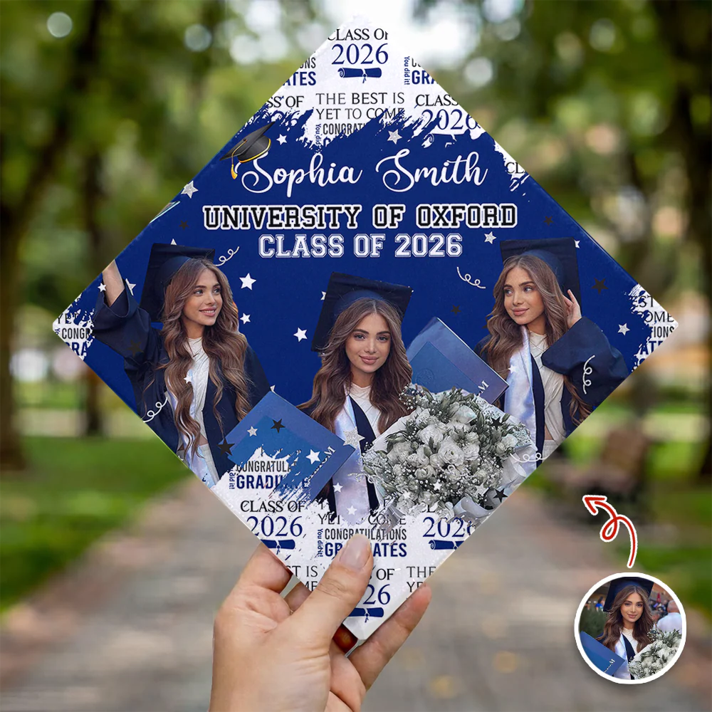 Custom Photo The Best Is Yet To Come Class Of 2026 Graduation Cap Topper HO82 901662 - Image 3