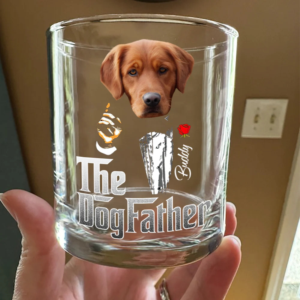 Custom Photo The Dogfather Gentlemen Whiskey Glass Personalized Gift For Dog Dad HO82 893866 - Image 3