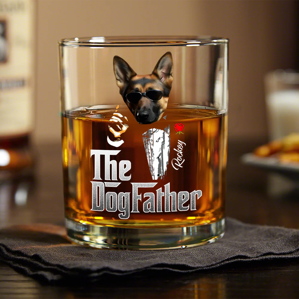 Custom Photo The Dogfather Gentlemen Whiskey Glass Personalized Gift For Dog Dad HO82 893866 - Image 5