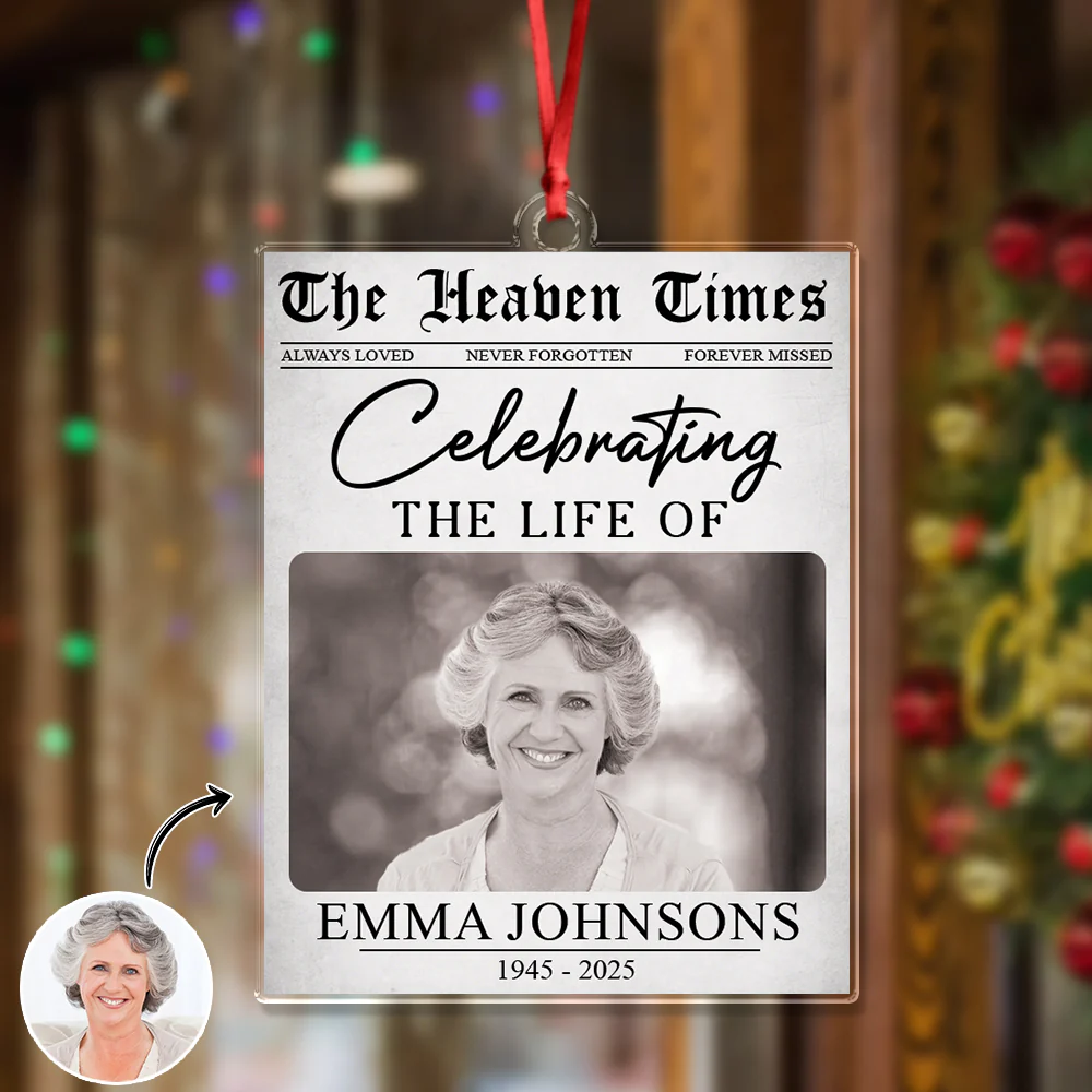 Custom Photo The Heaven Times Memorial Acrylic Ornament Christmas HO82 894678 - Image 3