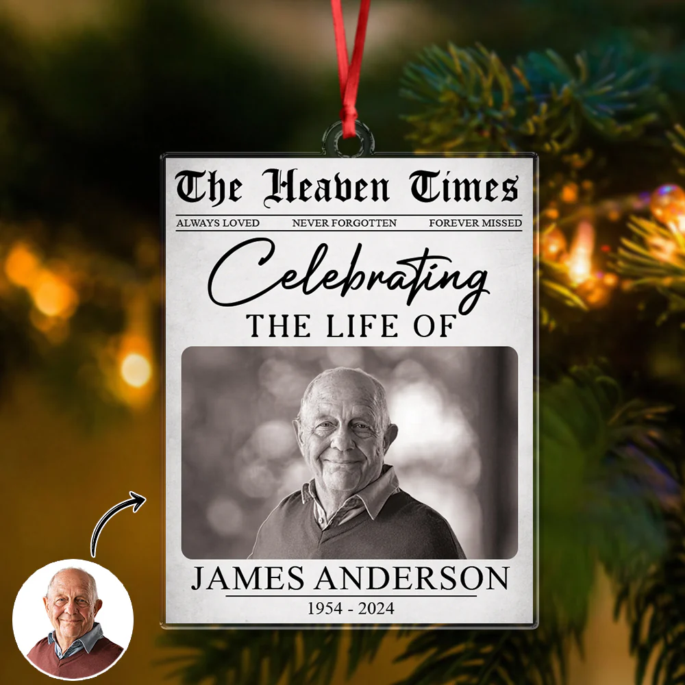 Custom Photo The Heaven Times Memorial Acrylic Ornament Christmas HO82 894678 - Image 4