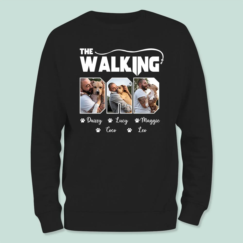 Custom Photo The Walking Dad Dog Dark Shirt TA29 889084 - Image 4