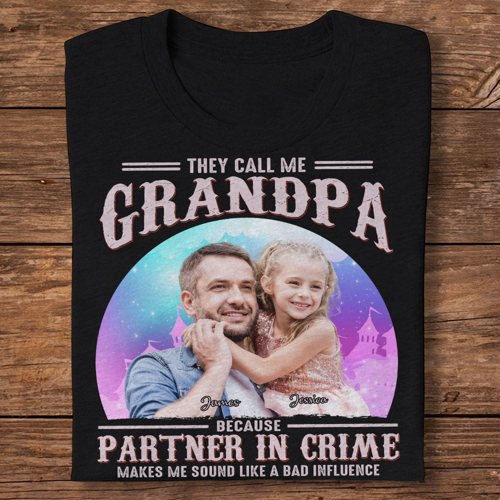 Custom Photo They Call Me Grandpa Family Dark Shirt TA29 890364 - Image 2