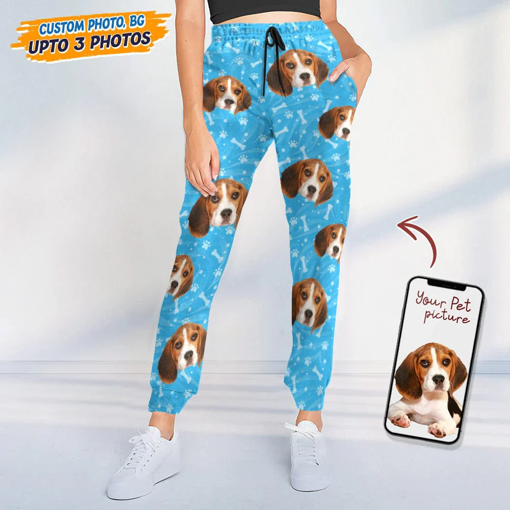 Custom Photo Tie Dye Background Dog Sweatpants N304 889608 - Image 2