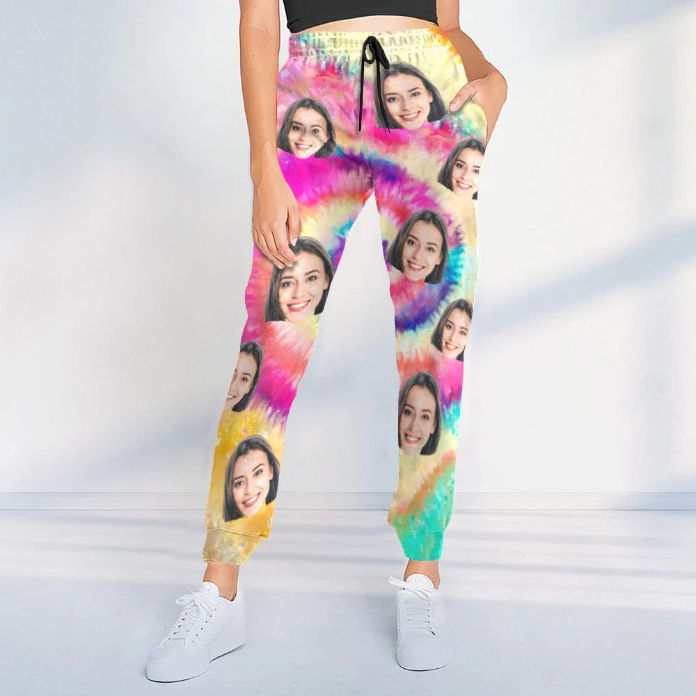 Custom Photo Tie Dye Background For Christmas Sweatpants N304 889604 - Image 3