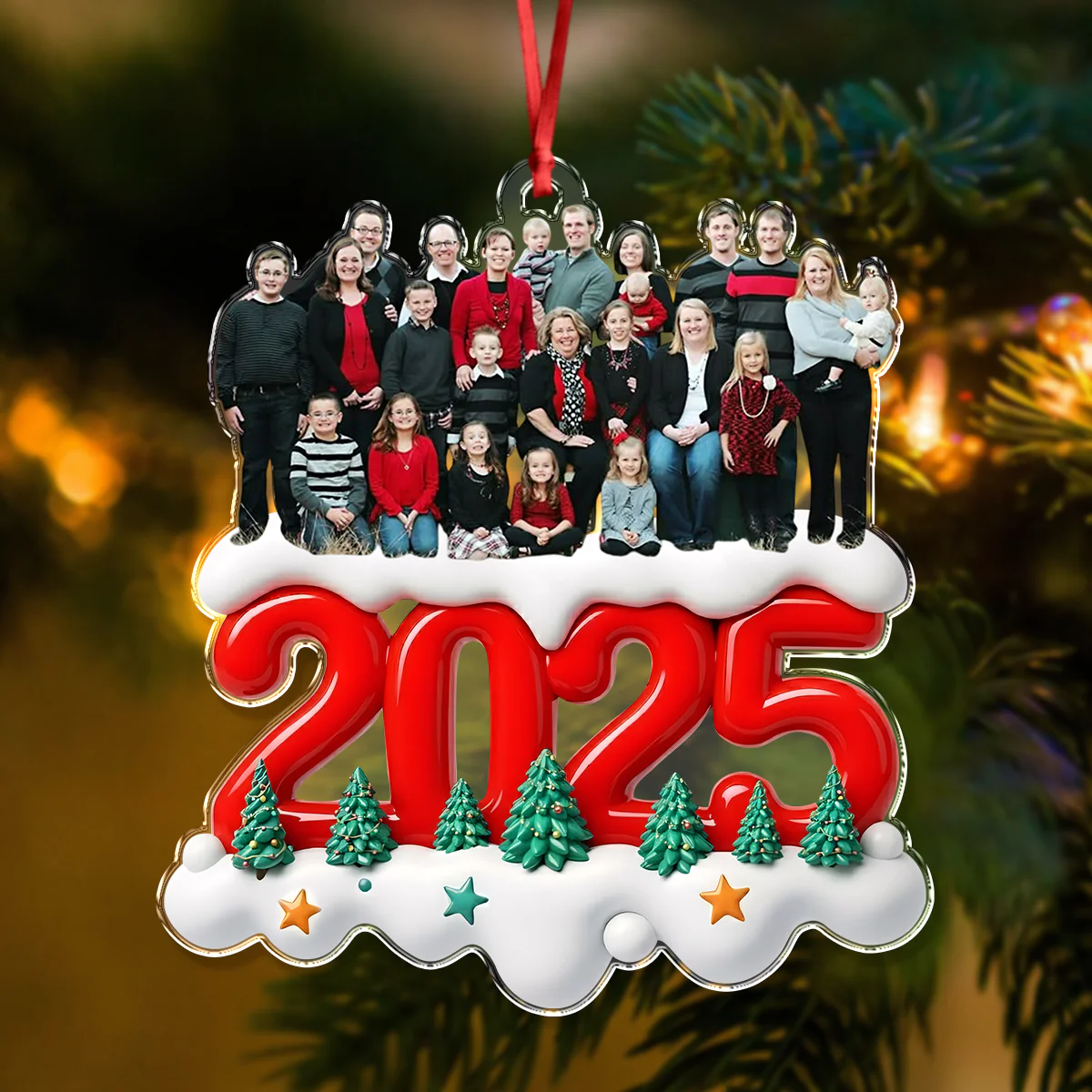 Custom Photo Together Forever Now Family Acrylic Ornament Gift For Mom, Dad, Brother, Sister, Kids HO82 900210 - Image 6