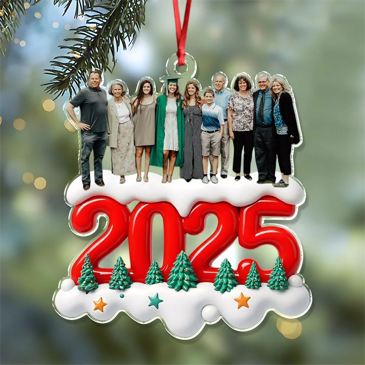 Custom Photo Together Forever Now Family Acrylic Ornament Gift For Mom, Dad, Brother, Sister, Kids HO82 900210 - Image 8