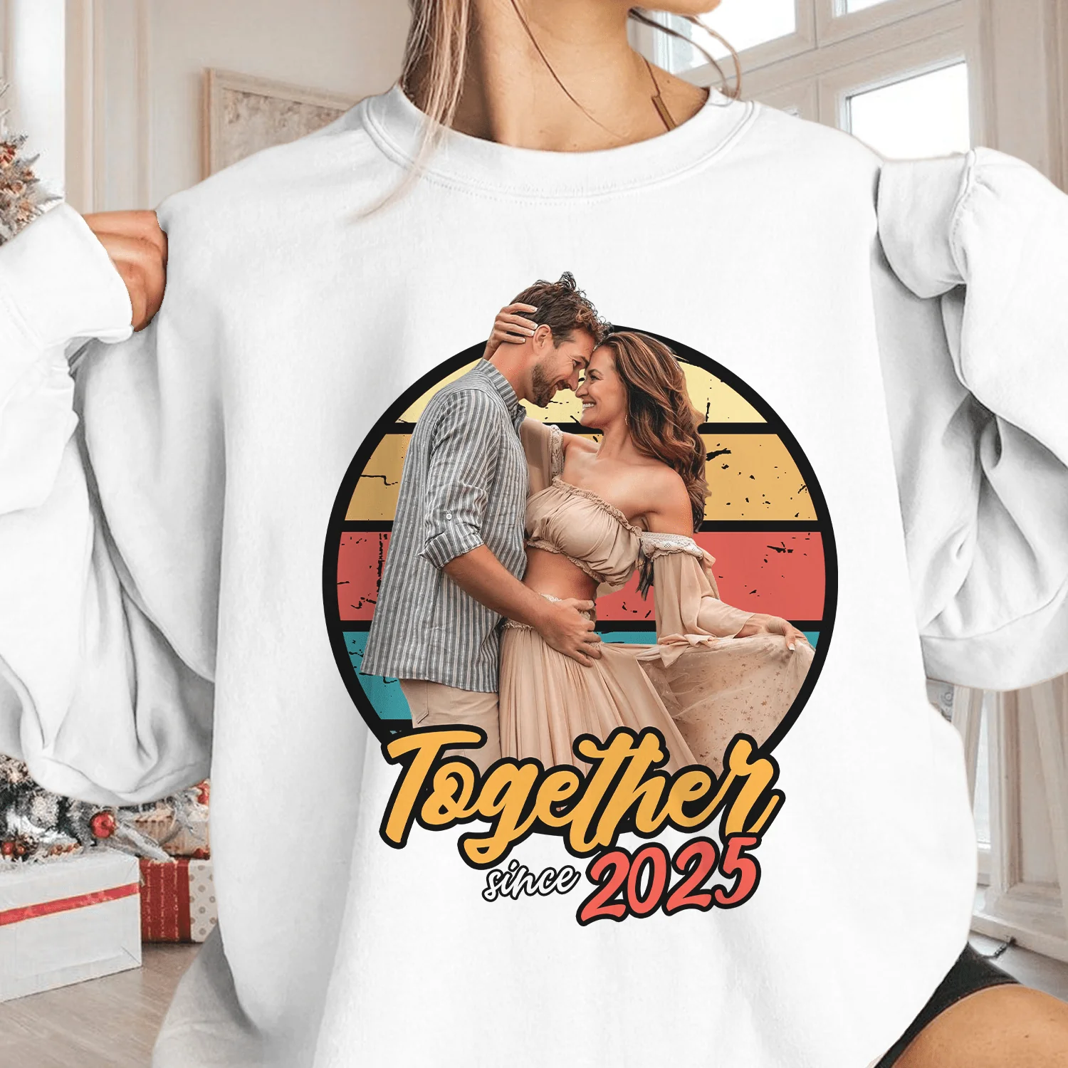 Custom Photo Vintage Girlfriend Boyfriend Vintage Birthday Valentine Gift Couple Bright Shirt HO82 893390 - Image 4