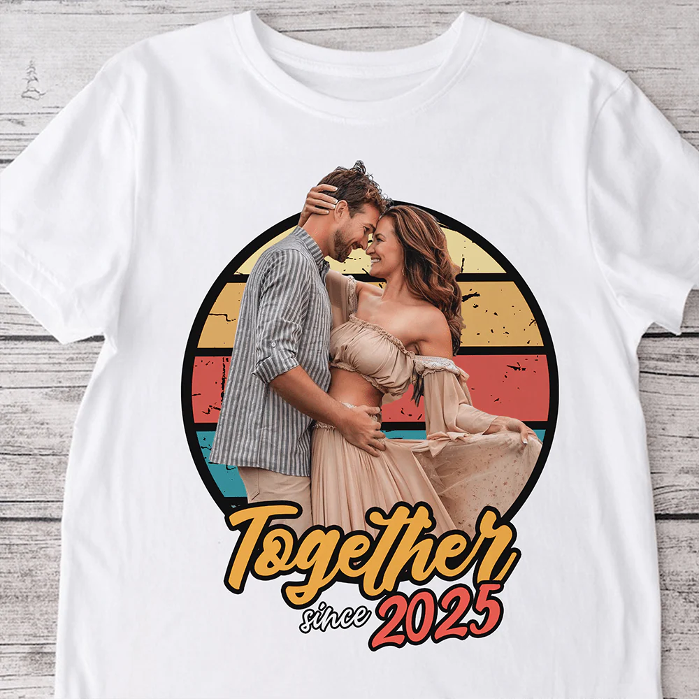 Custom Photo Vintage Girlfriend Boyfriend Vintage Birthday Valentine Gift Couple Bright Shirt HO82 893390 - Image 5