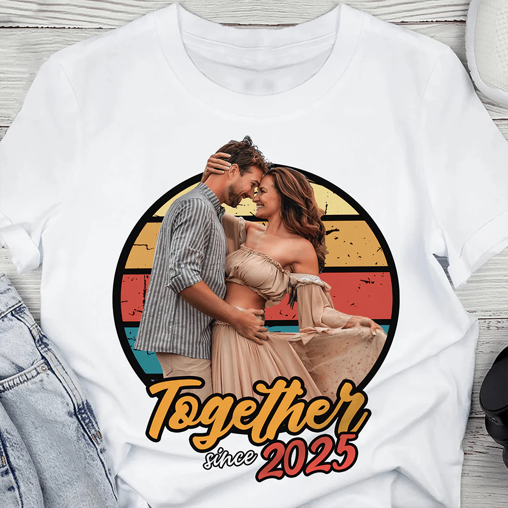 Custom Photo Vintage Girlfriend Boyfriend Vintage Birthday Valentine Gift Couple Bright Shirt HO82 893390 - Image 7
