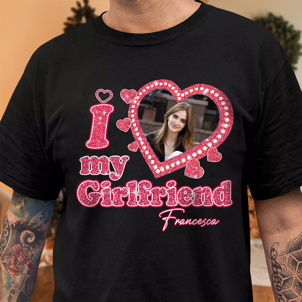 Custom Photo Vintage Style Valentine Gift Couple Dark Shirt HO82 893398 - Image 2