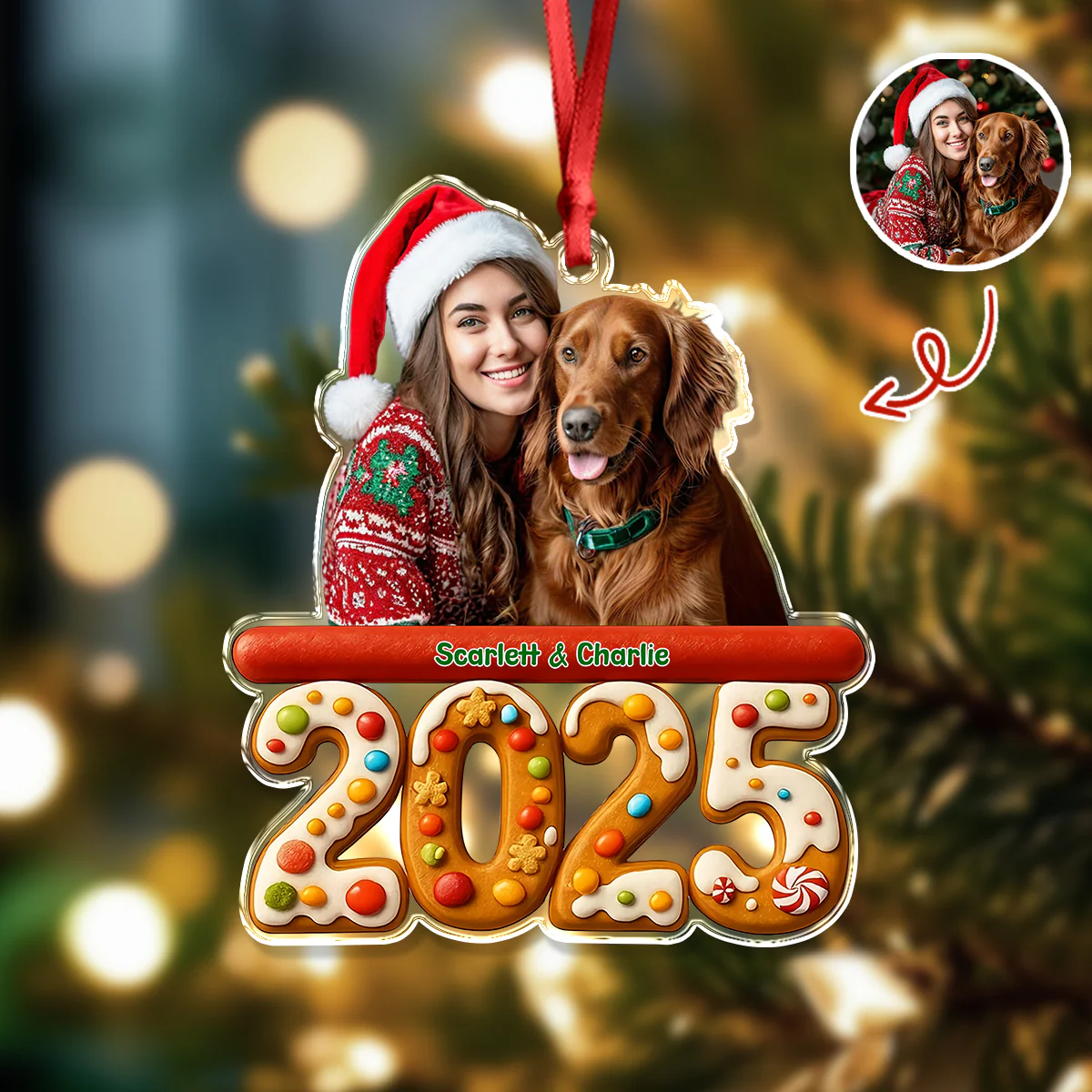 Custom Photo We And Our Dog Family Acrylic Ornament Gift For Dog Lovers HO82 900060 - Image 8
