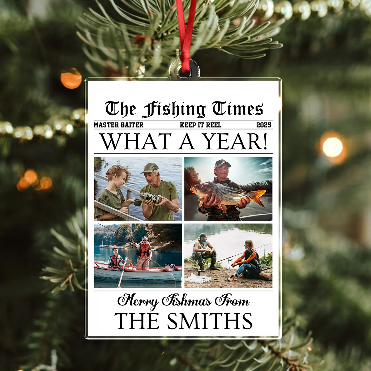 Custom Photo What A Year Acrylic Ornament Christmas Gift For Fishing Lovers HO82 894684 - Image 2