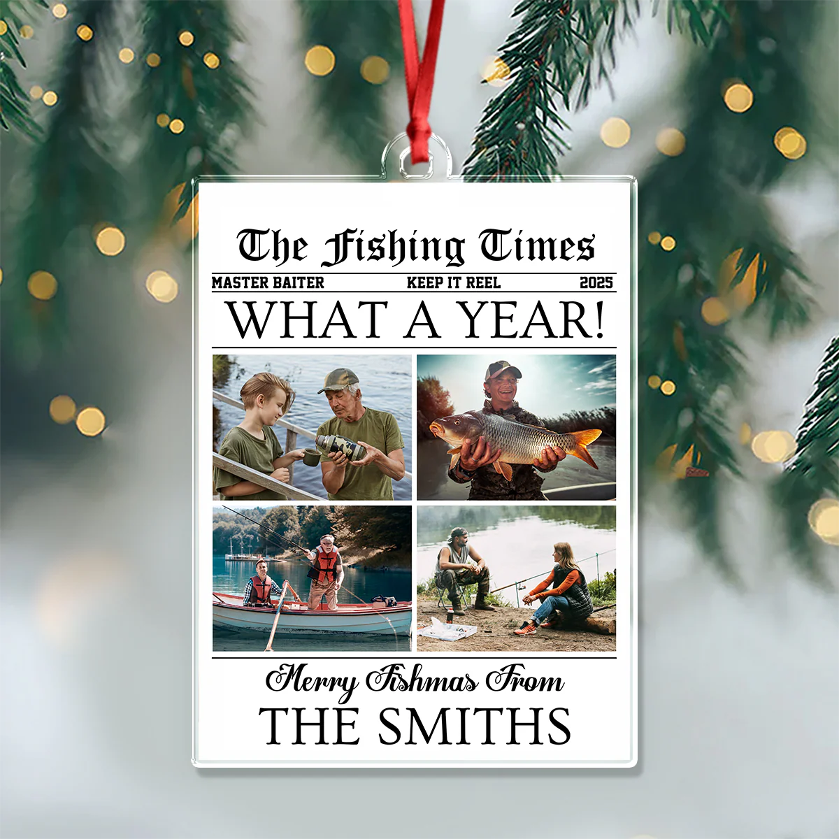 Custom Photo What A Year Acrylic Ornament Christmas Gift For Fishing Lovers HO82 894684 - Image 4