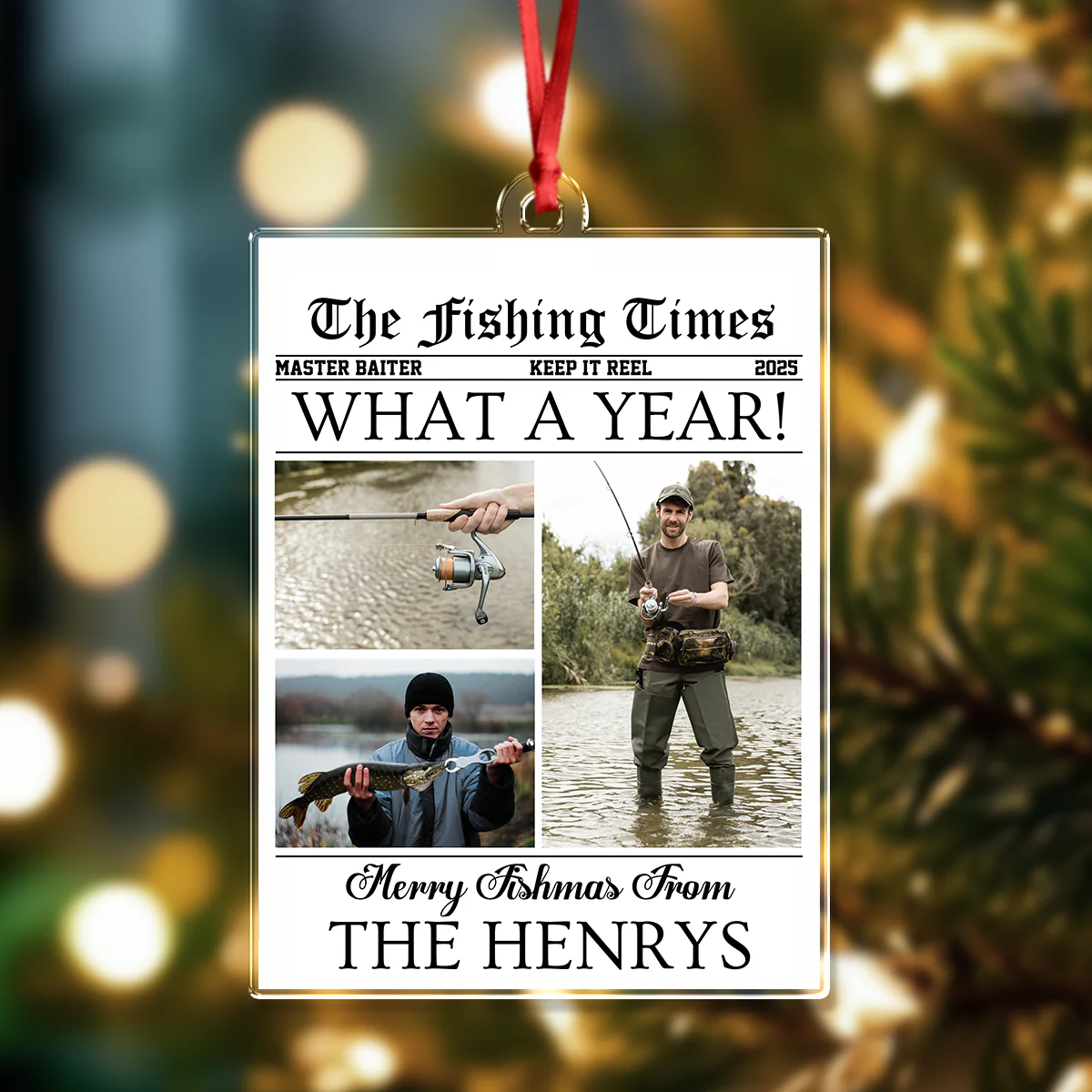 Custom Photo What A Year Acrylic Ornament Christmas Gift For Fishing Lovers HO82 894684 - Image 7