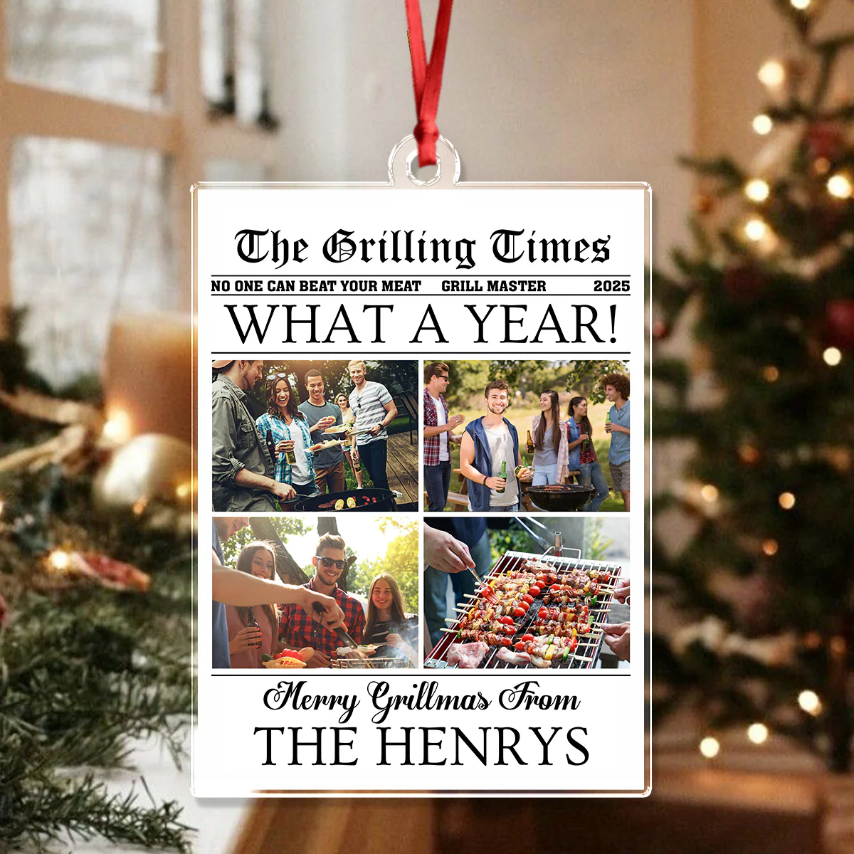 Custom Photo What A Year Acrylic Ornament Christmas Gift For Grilling Lovers HO82 894688 - Image 6