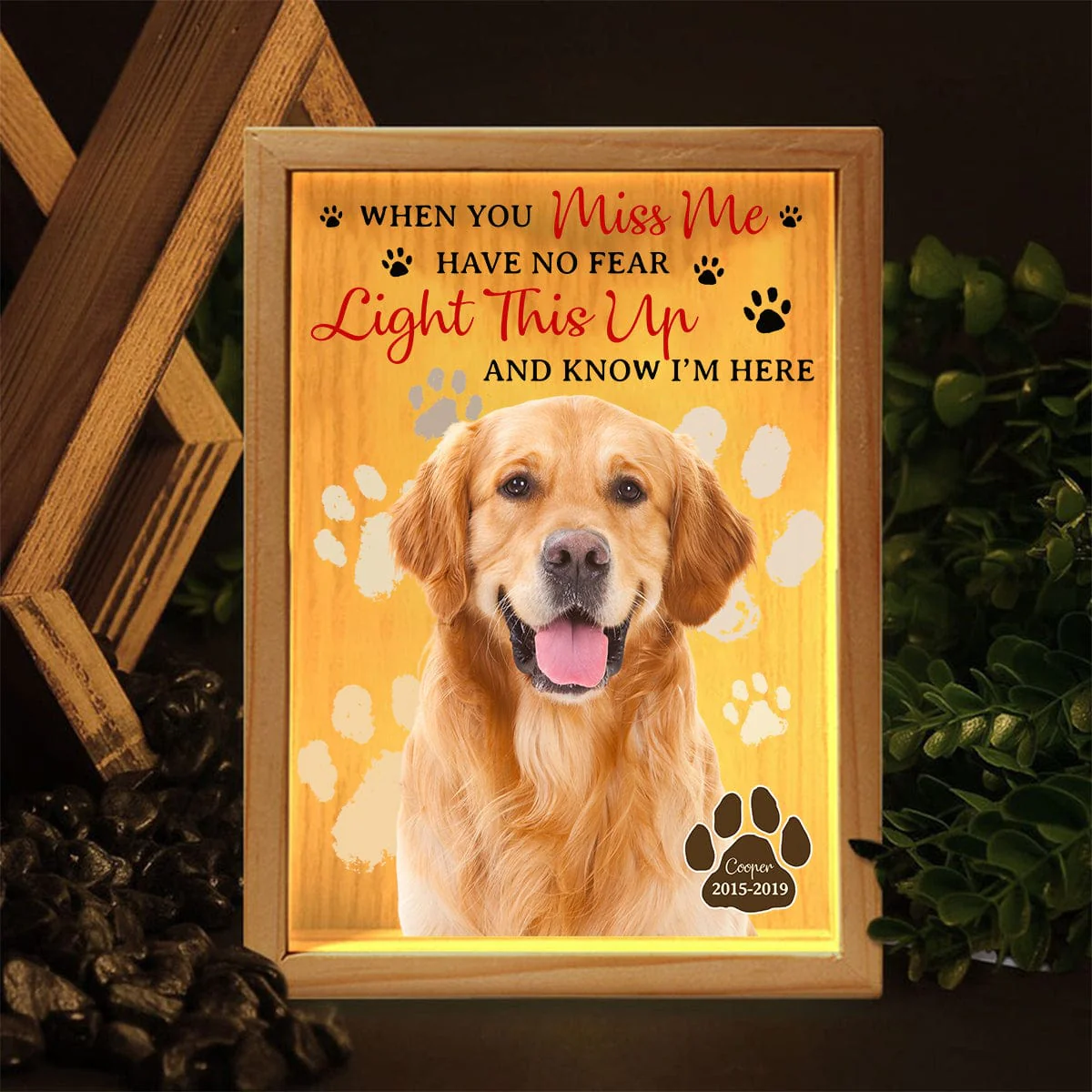 Custom Photo When You Miss Me For Dog Lovers Light Box TA29 890054