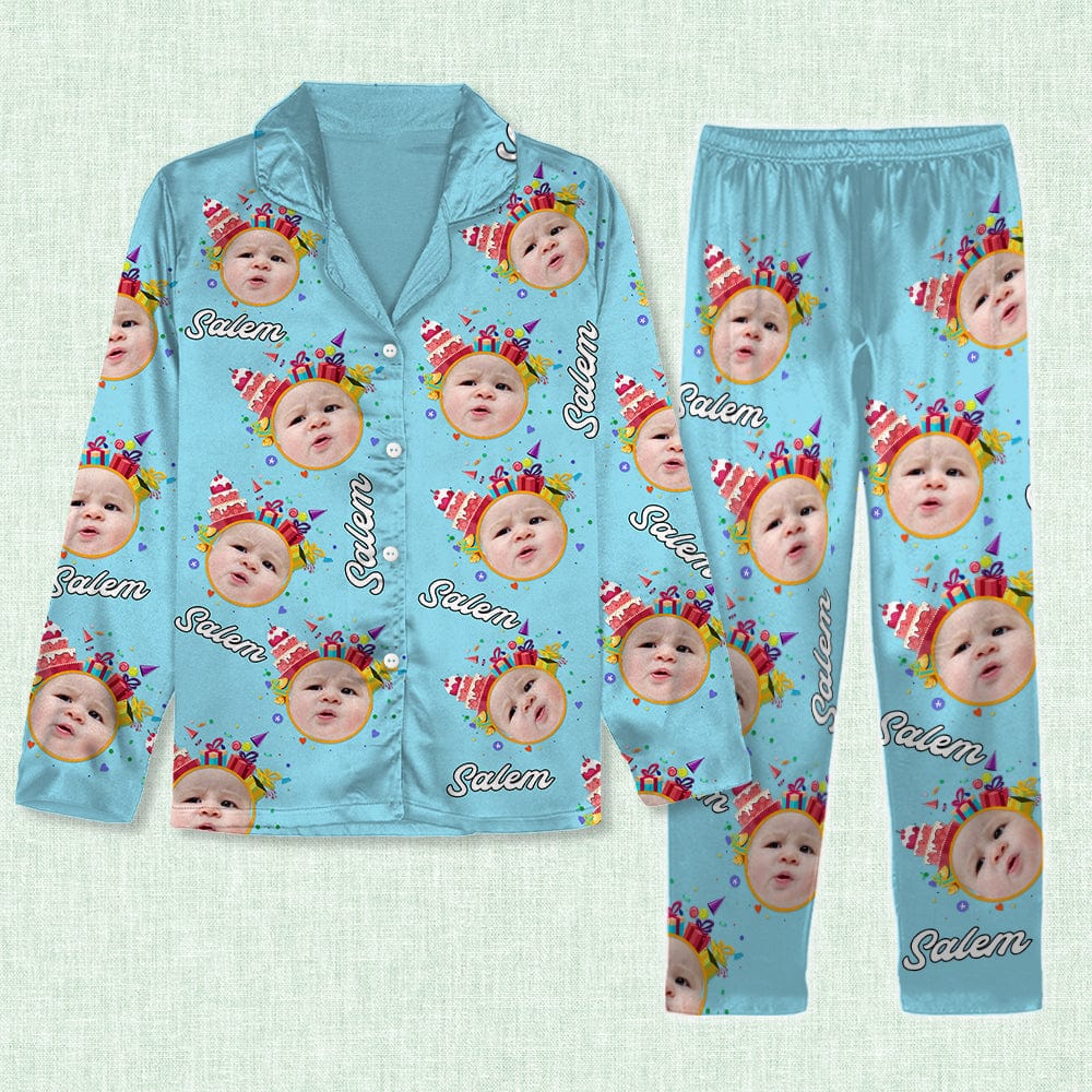 Custom Photo With Colorful Background Birthday Gift Pajamas HO82 891346 - Image 4