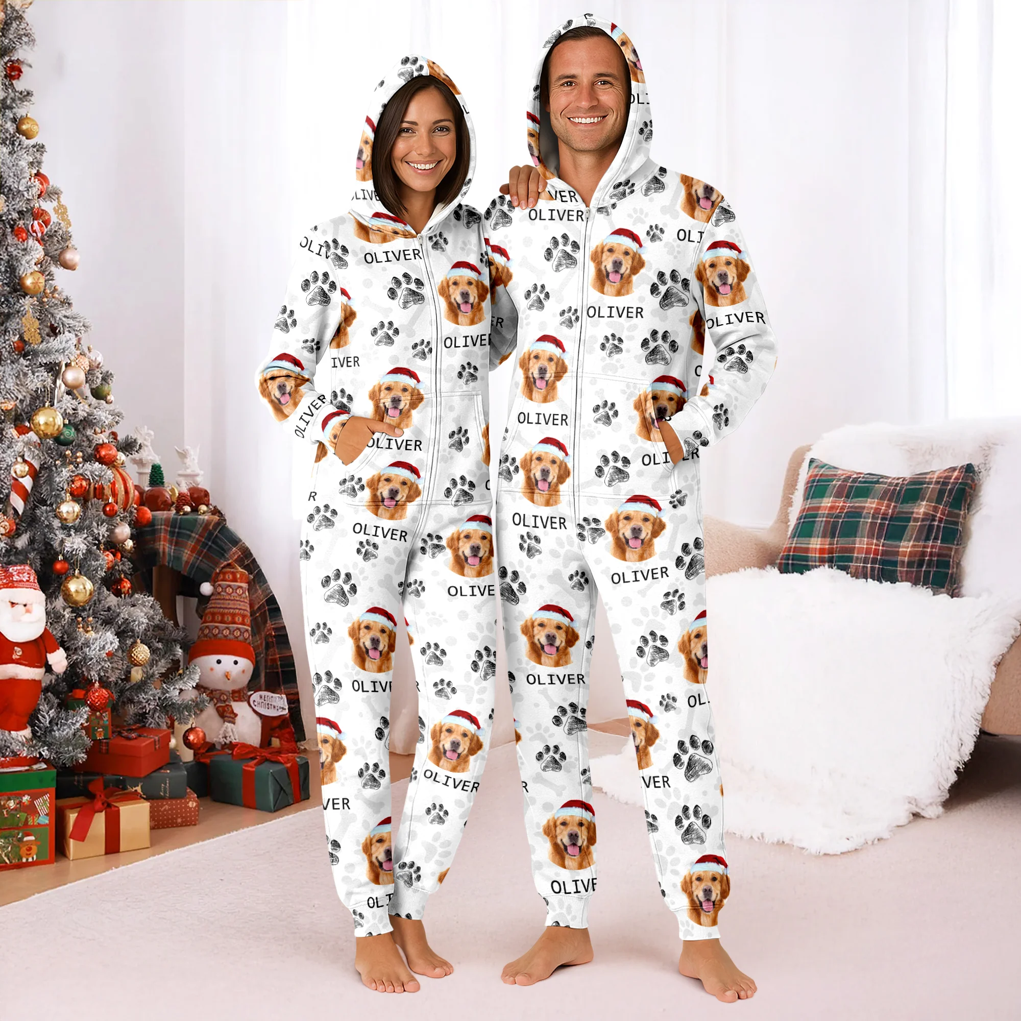 Custom Photo With Dog Cat Paw Onesie Pajamas For Dog Lovers HO82 893242 - Image 6