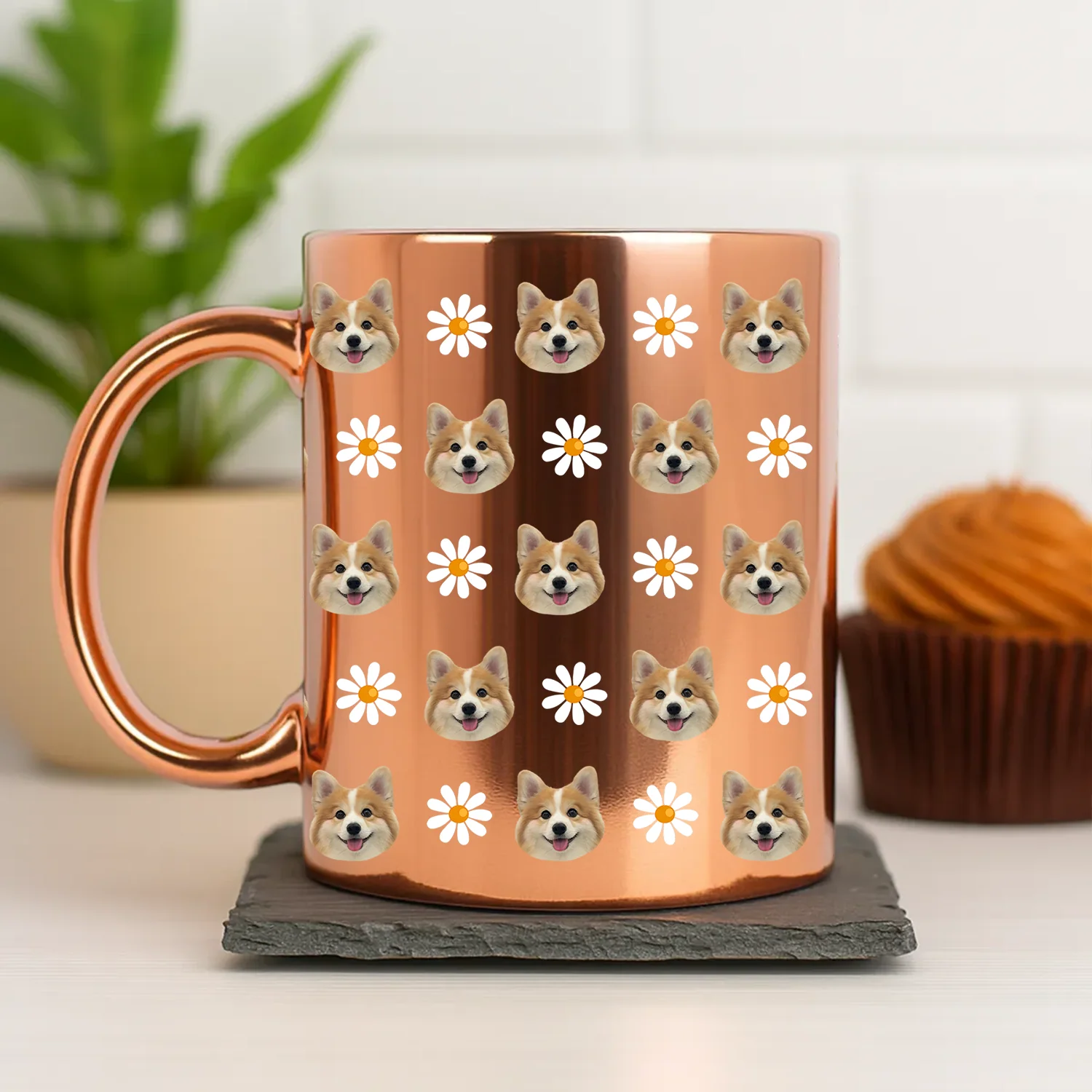 Custom Photo With Pattern Metallic Mug Gift for Dog Lovers HO82 900564 - Image 10