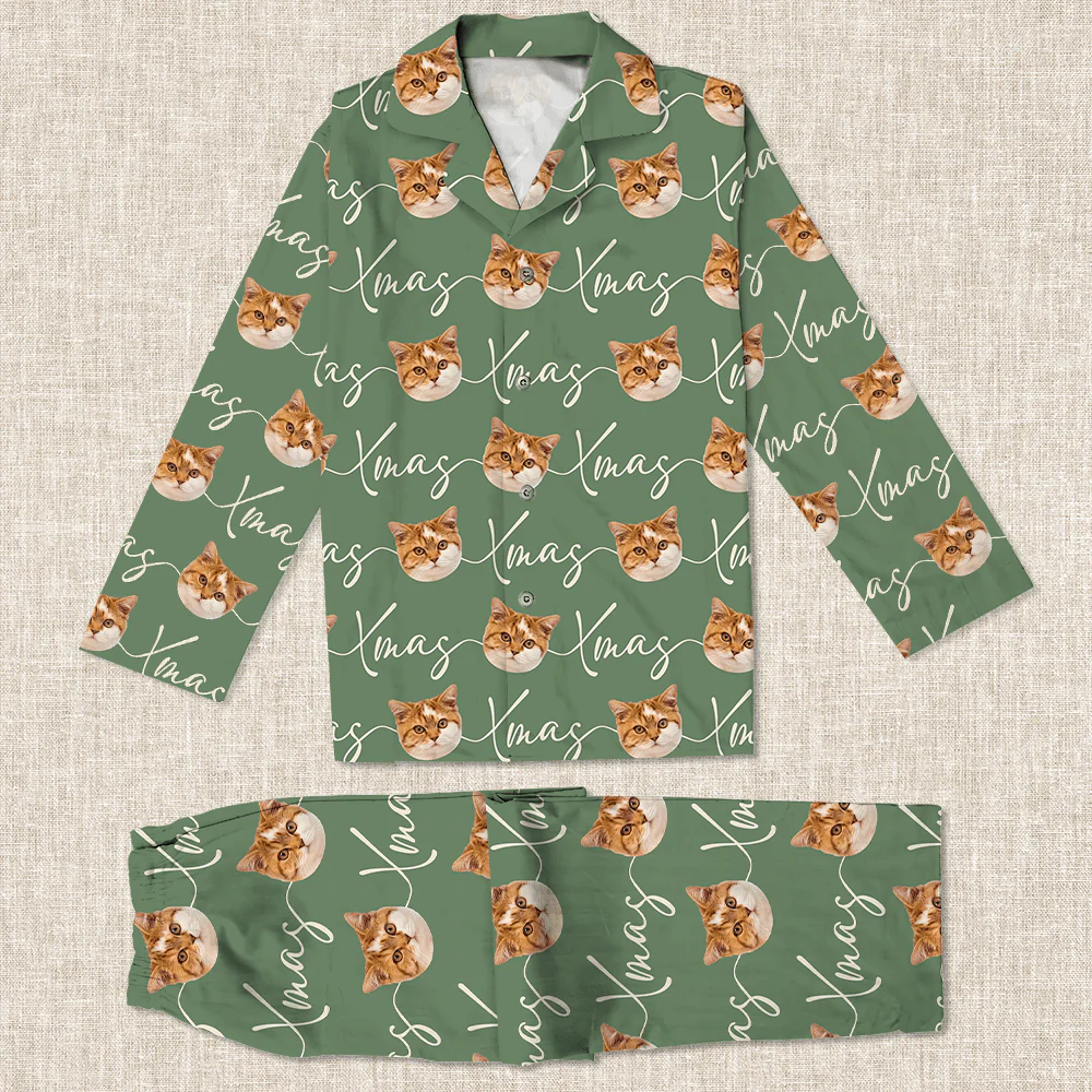 Custom Photo Xmas Pajamas Custom Cat Pajamas DA199 889884 - Image 6