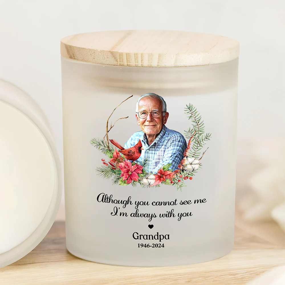 Custom Photo You Will Remain In Our Hearts Forever Memorial Glass Jar With LED Candle HO82 893824 - Image 6
