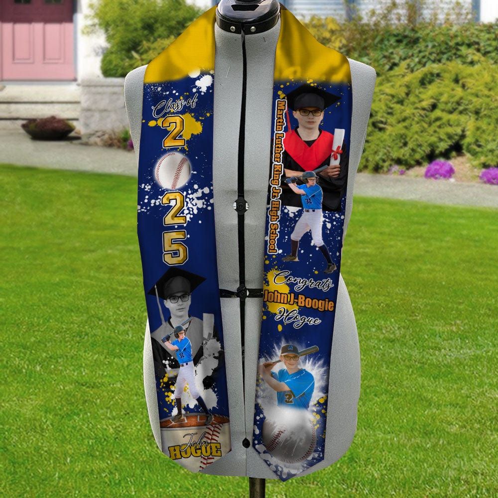 Custom Portrait Photo Class Of 2026 With Sporty Style Graduation Gift Stoles N369 890212 - Image 4
