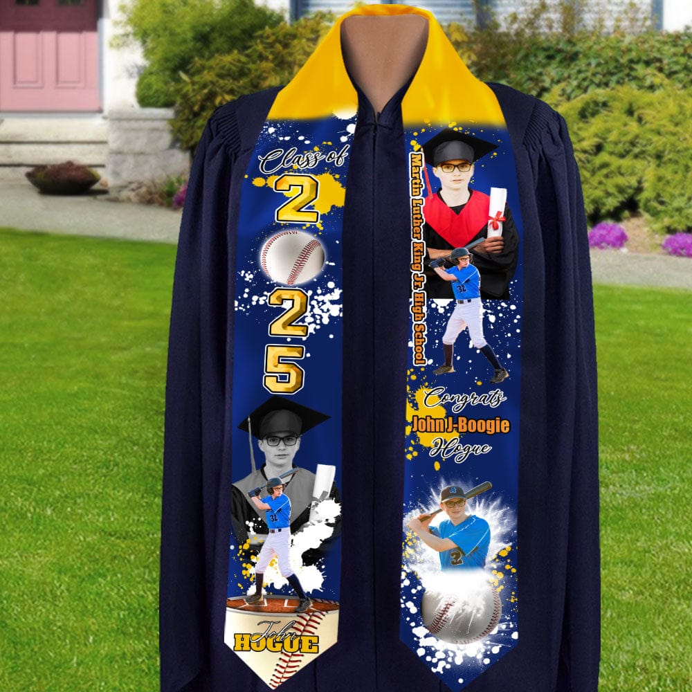 Custom Portrait Photo Class Of 2026 With Sporty Style Graduation Gift Stoles N369 890212 - Image 7