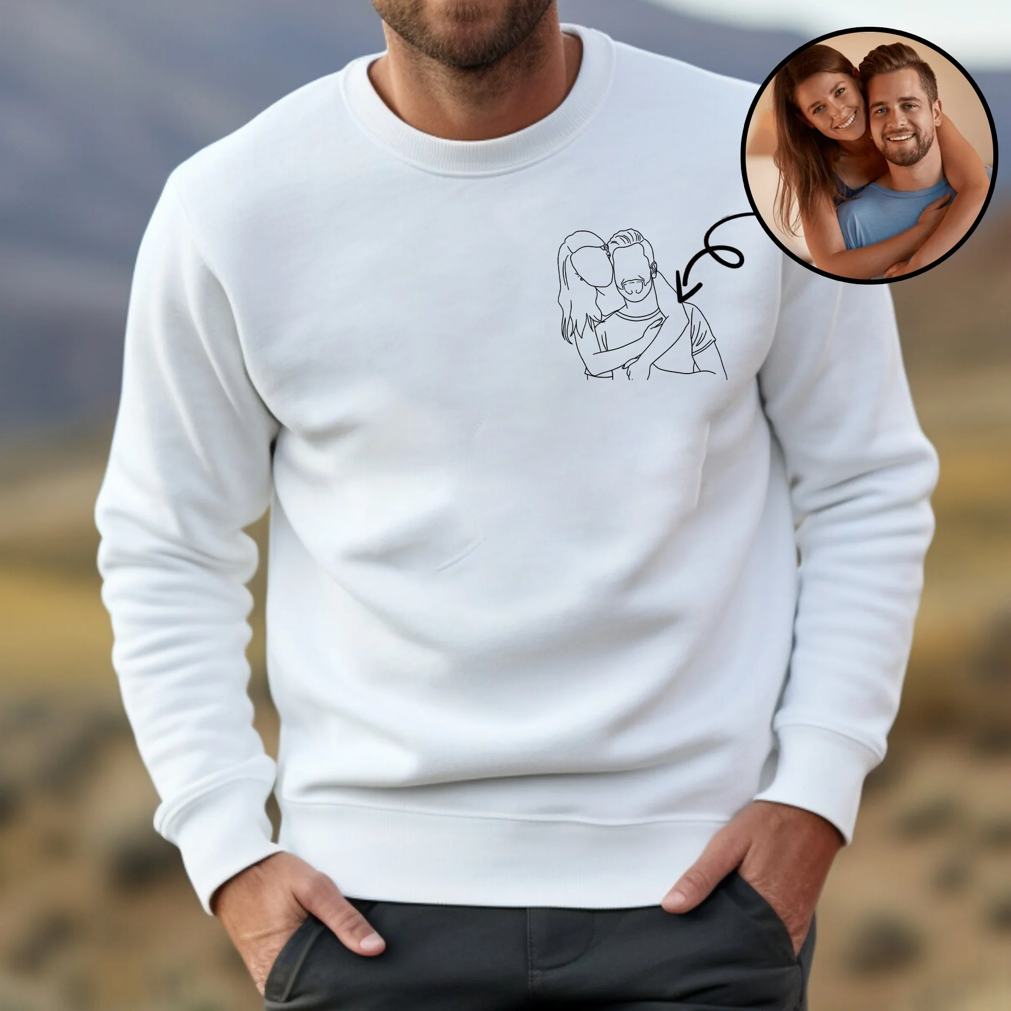 Custom Portrait Photo Drawing Style Couple Bright Shirt Gift For Valentine's Day HO82 900744 - Image 7